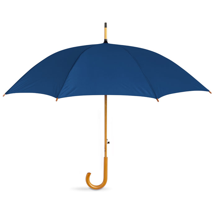 Parasol z drewnianą rączką Automatyczny parasol z drewnianą rączką. 8 paneli. 23,5 cala. 190T polyester.