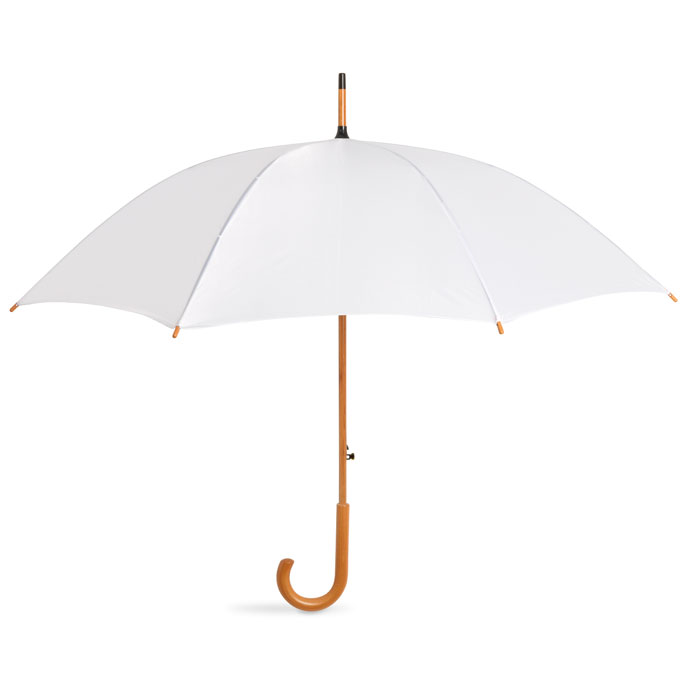 Parasol z drewnianą rączką Automatyczny parasol z drewnianą rączką. 8 paneli. 23,5 cala. 190T polyester.