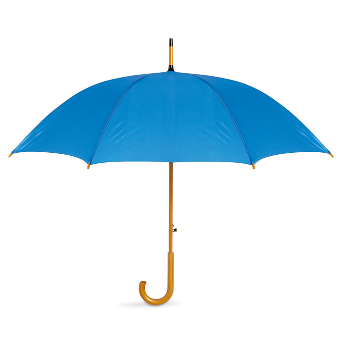 Parasol z drewnianą rączką Automatyczny parasol z drewnianą rączką. 8 paneli. 23,5 cala. 190T polyester.