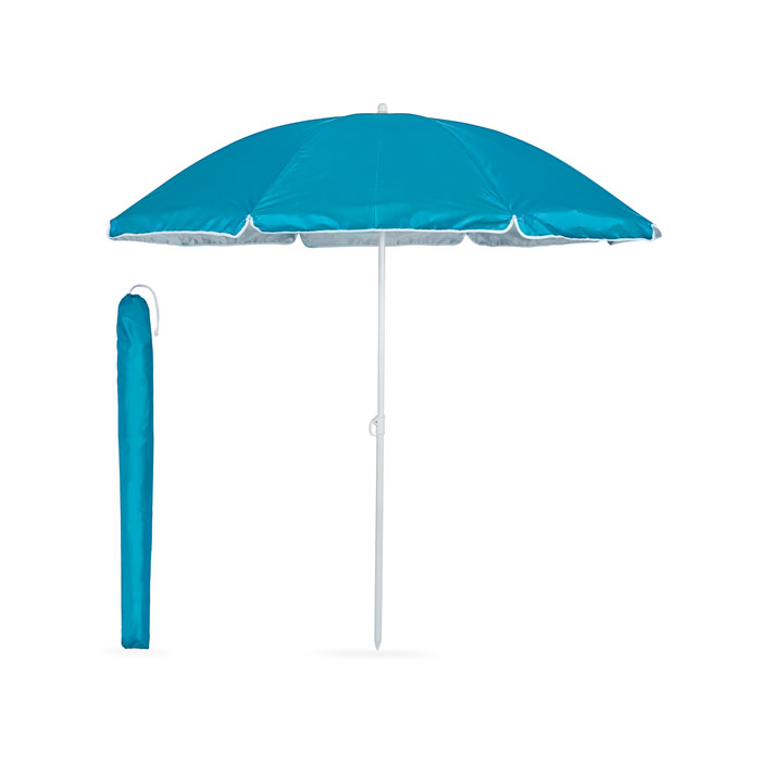 Parasol przeciwsłoneczny Parasol przeciwsłoneczny z poliestru 210T. Lekki i regulowany. W zestawie pokrowiec.
