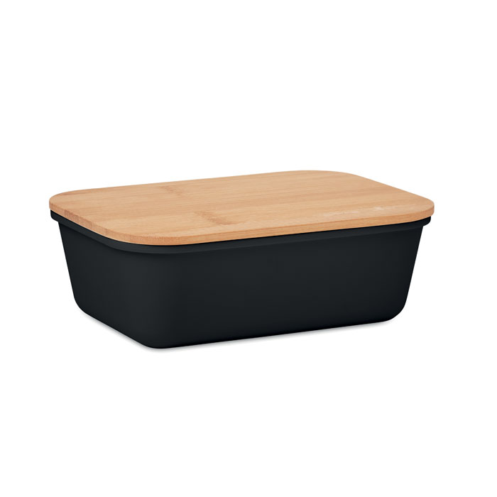 Lunchbox z bambusową pokrywką Pudełko na lunch lub kanapki z PP z bambusową pokrywką. Bambus jest produktem naturalnym, dlatego mogą wystąpić nieznaczne różnice w kolorze, wzorze i rozmiarze.
