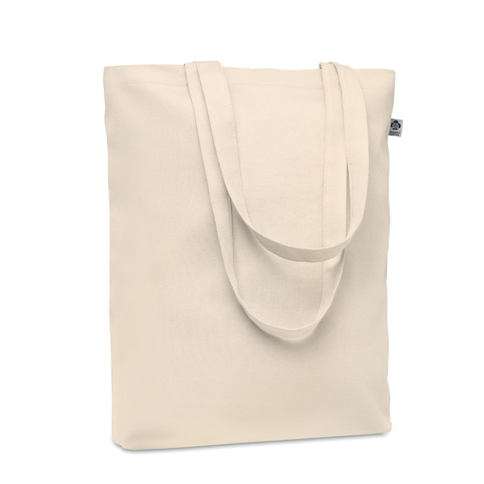Płócienna torba 270 gr/m² Organiczna torba na zakupy z płótna, z długimi uchwytami i klinem u dołu. 270 gr/m².