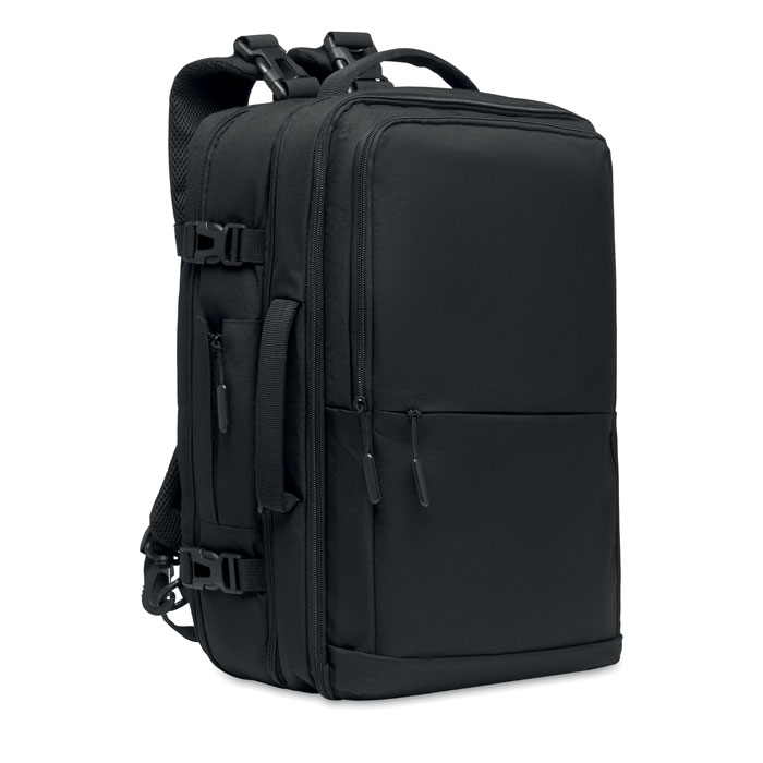 Plecak 600D RPET Plecak Travel Tech wykonany z poliestru 600D RPET. Modułowy, zawiera kilka przegródek.