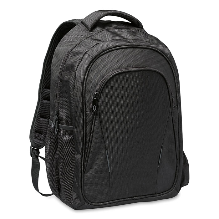 Torba na laptop Torba na laptop 15 cali z przegrodami. Zawiera różne kieszenie i uchwyt na długopis. Watowany tył i pasek na ramię. Materiał: poliester 1680D.