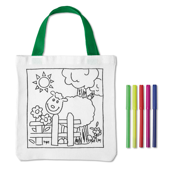 Torba tote Bawełniana torba z 5 mazakami. Gramatura: 200 gr/m².