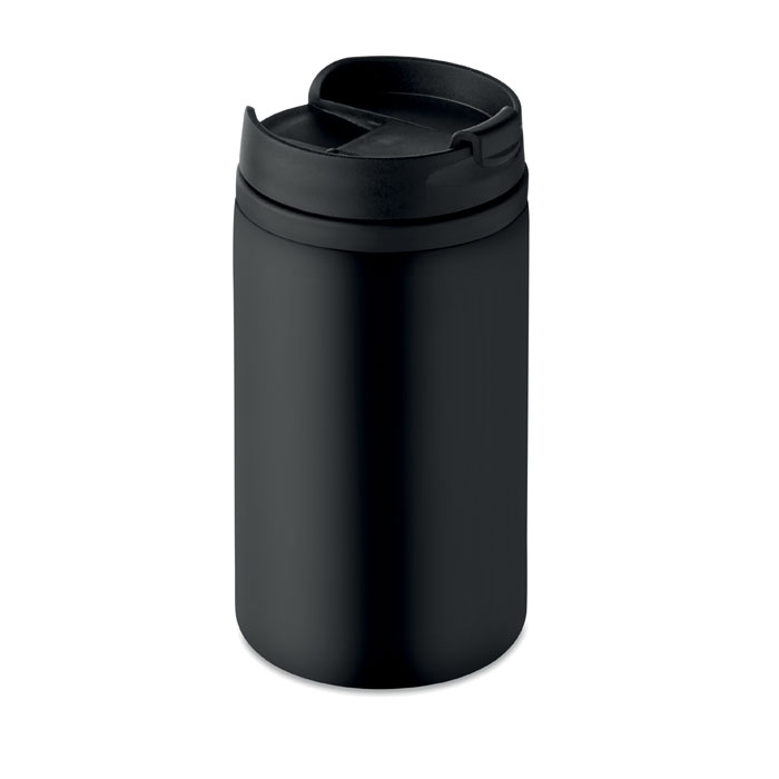 Kubek 250ml Kubek ze stali nierdzewnej, z podwójnymi ściankami. Wnętrze z PP, pojemność 250 ml. Szczelna.