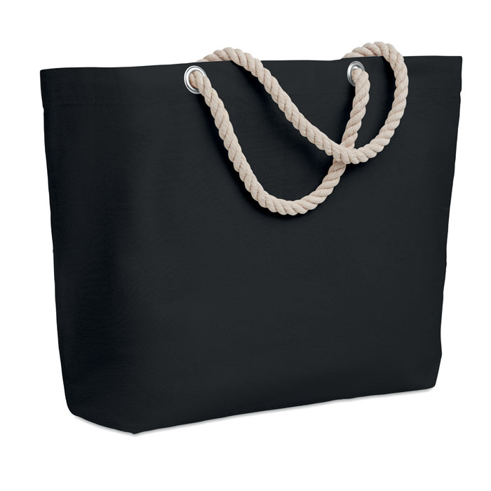 Torba plażowa Torba plażowa lub torba na zakupy z bawełny z uchwytem ze sznurka. 220 gr/m².