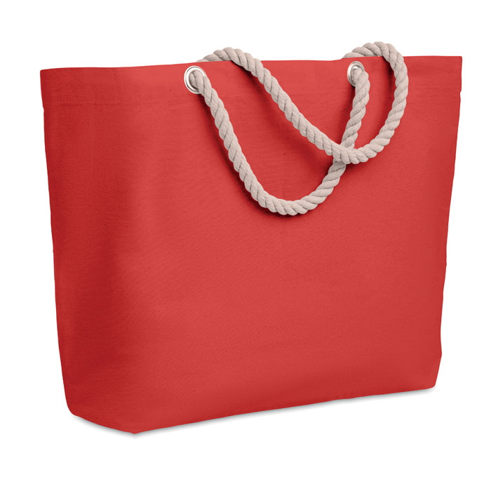 Torba plażowa Torba plażowa lub torba na zakupy z bawełny z uchwytem ze sznurka. 220 gr/m².