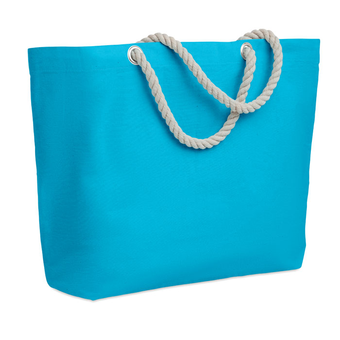 Torba plażowa Torba plażowa lub torba na zakupy z bawełny z uchwytem ze sznurka. 220 gr/m².