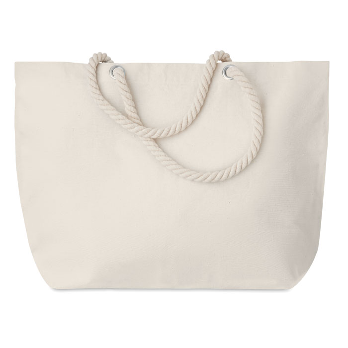Torba plażowa Torba plażowa lub torba na zakupy z bawełny z uchwytem ze sznurka. 220 gr/m².
