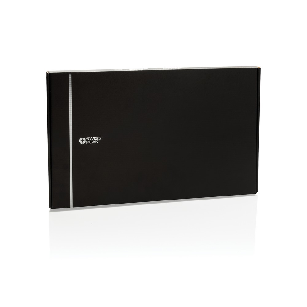 Pokrowiec na laptopa 15,6", magnetyczna ładowarka bezprzewodowa 15W Swiss Peak Pokrowiec na laptopa do 15,6”, magnetyczna ładowarka bezprzewodowa 15W, wejście USB-C, wykonany z materiałów pochodzących z recyklingu