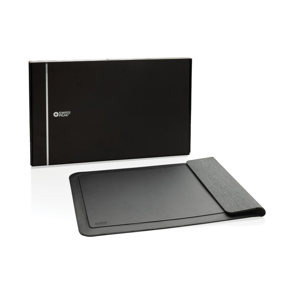 Pokrowiec na laptopa 15,6", magnetyczna ładowarka bezprzewodowa 15W Swiss Peak Pokrowiec na laptopa do 15,6”, magnetyczna ładowarka bezprzewodowa 15W, wejście USB-C, wykonany z materiałów pochodzących z recyklingu