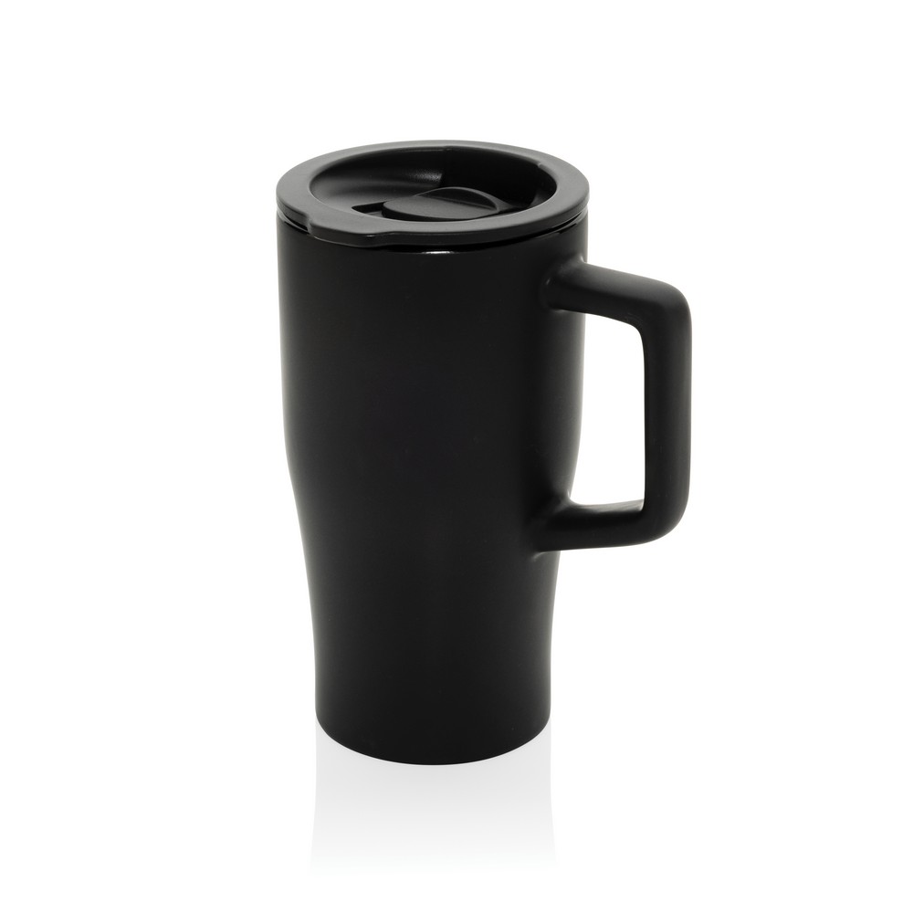 Ceramiczny kubek podrożny 490 ml Kubek podróżny 490 ml, wykonany z ceramiki, zamykane wieczko