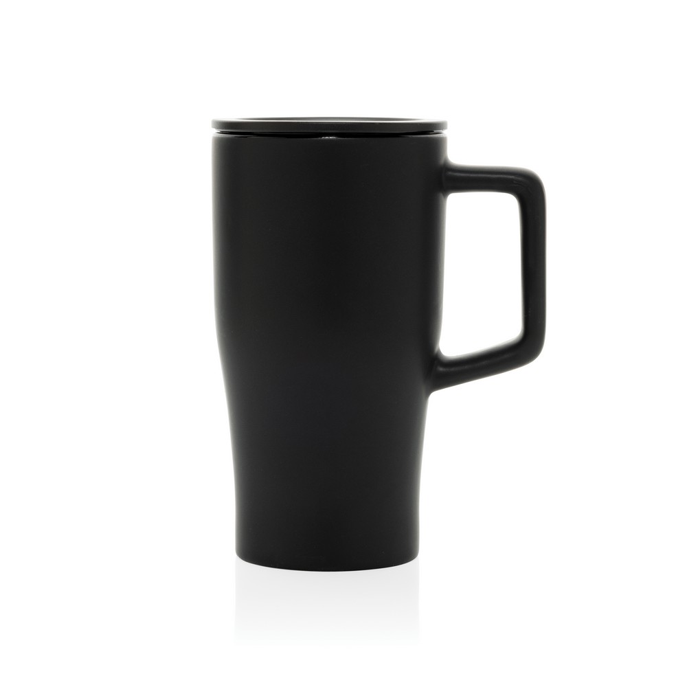 Ceramiczny kubek podrożny 490 ml Kubek podróżny 490 ml, wykonany z ceramiki, zamykane wieczko