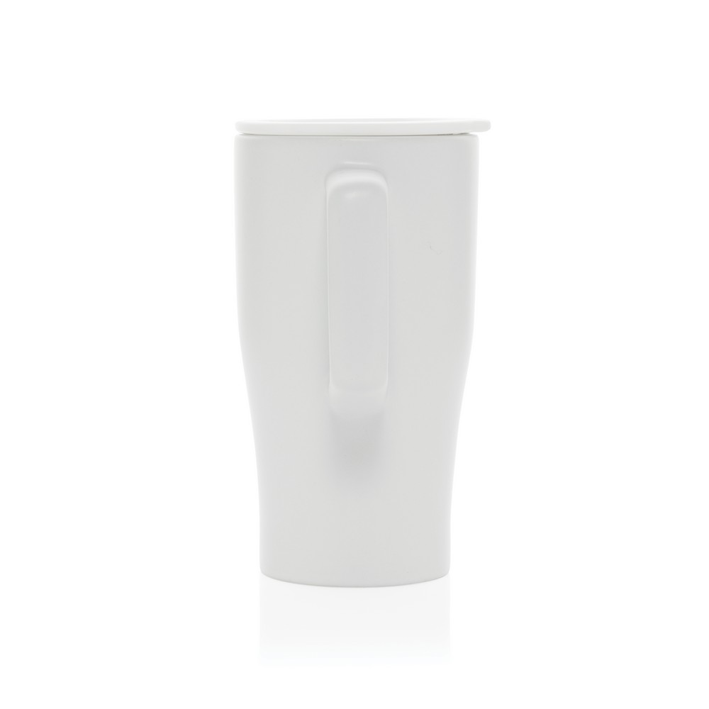 Ceramiczny kubek podrożny 490 ml Kubek podróżny 490 ml, wykonany z ceramiki, zamykane wieczko