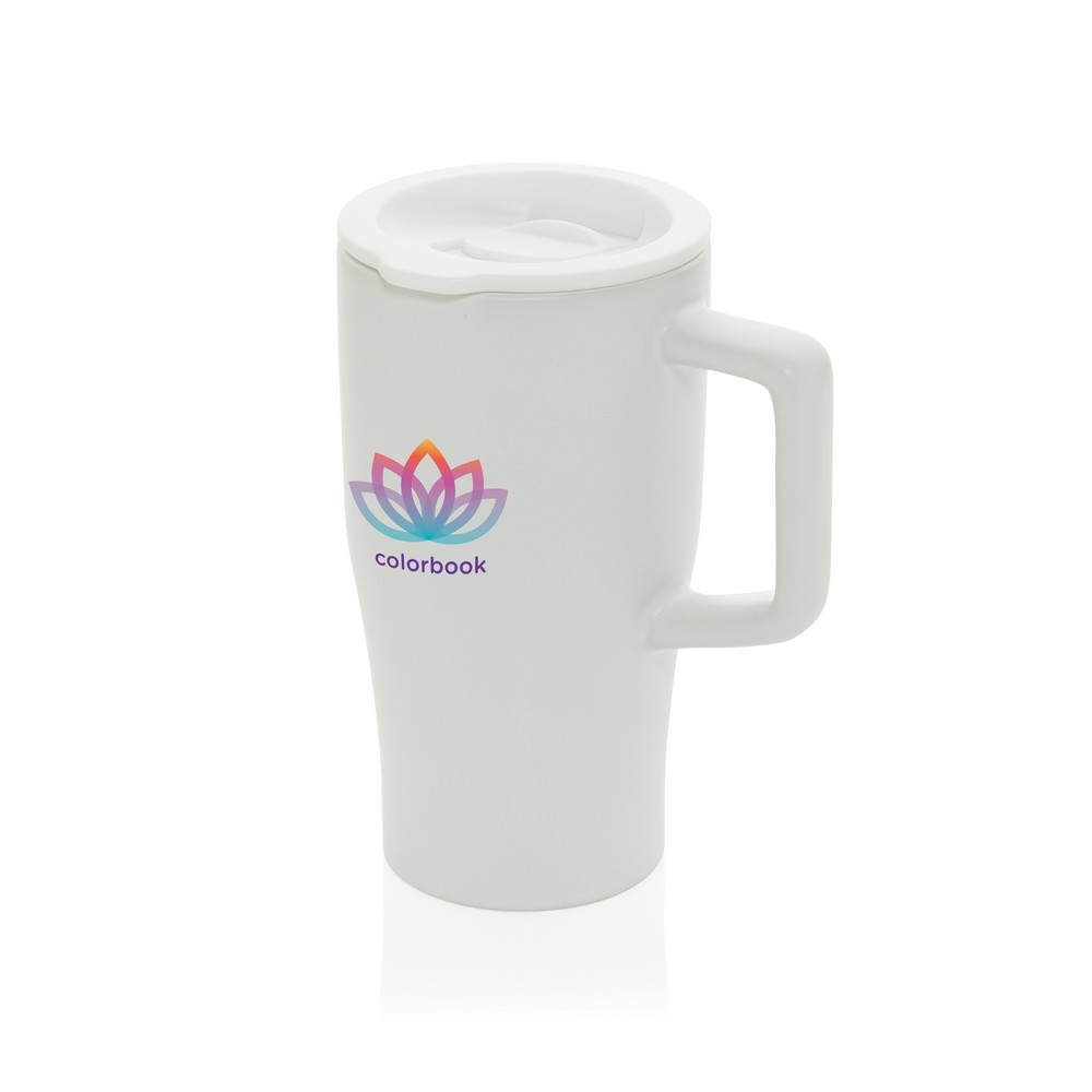 Ceramiczny kubek podrożny 490 ml Kubek podróżny 490 ml, wykonany z ceramiki, zamykane wieczko