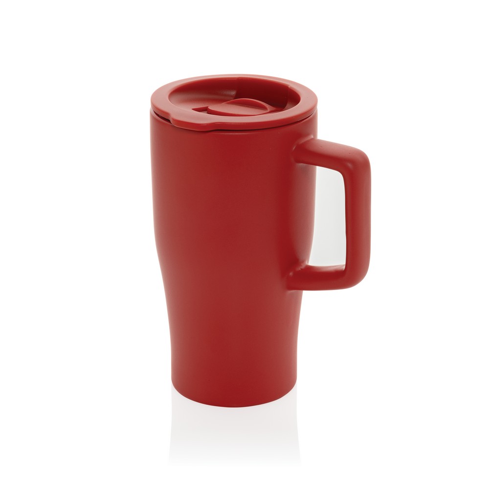 Ceramiczny kubek podrożny 490 ml Kubek podróżny 490 ml, wykonany z ceramiki, zamykane wieczko