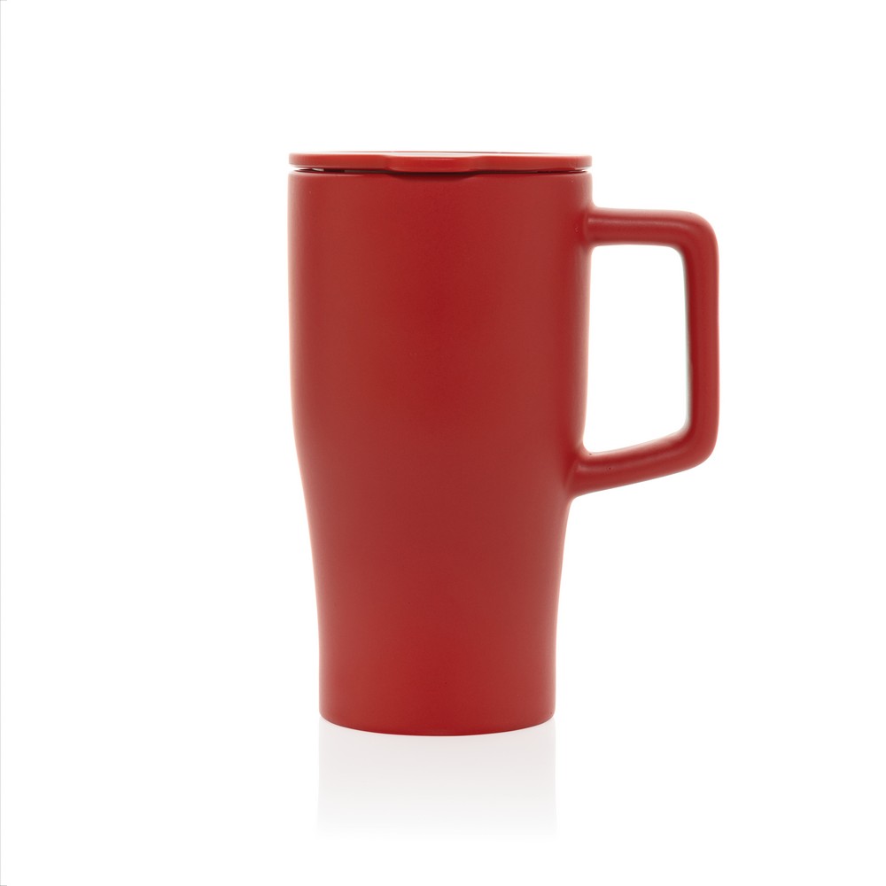 Ceramiczny kubek podrożny 490 ml Kubek podróżny 490 ml, wykonany z ceramiki, zamykane wieczko