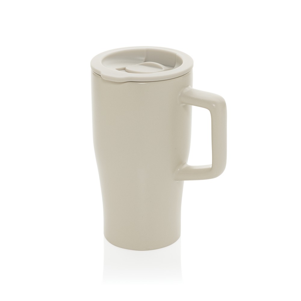 Ceramiczny kubek podrożny 490 ml Kubek podróżny 490 ml, wykonany z ceramiki, zamykane wieczko