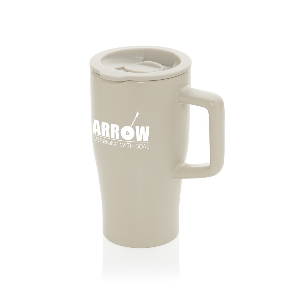 Ceramiczny kubek podrożny 490 ml Kubek podróżny 490 ml, wykonany z ceramiki, zamykane wieczko