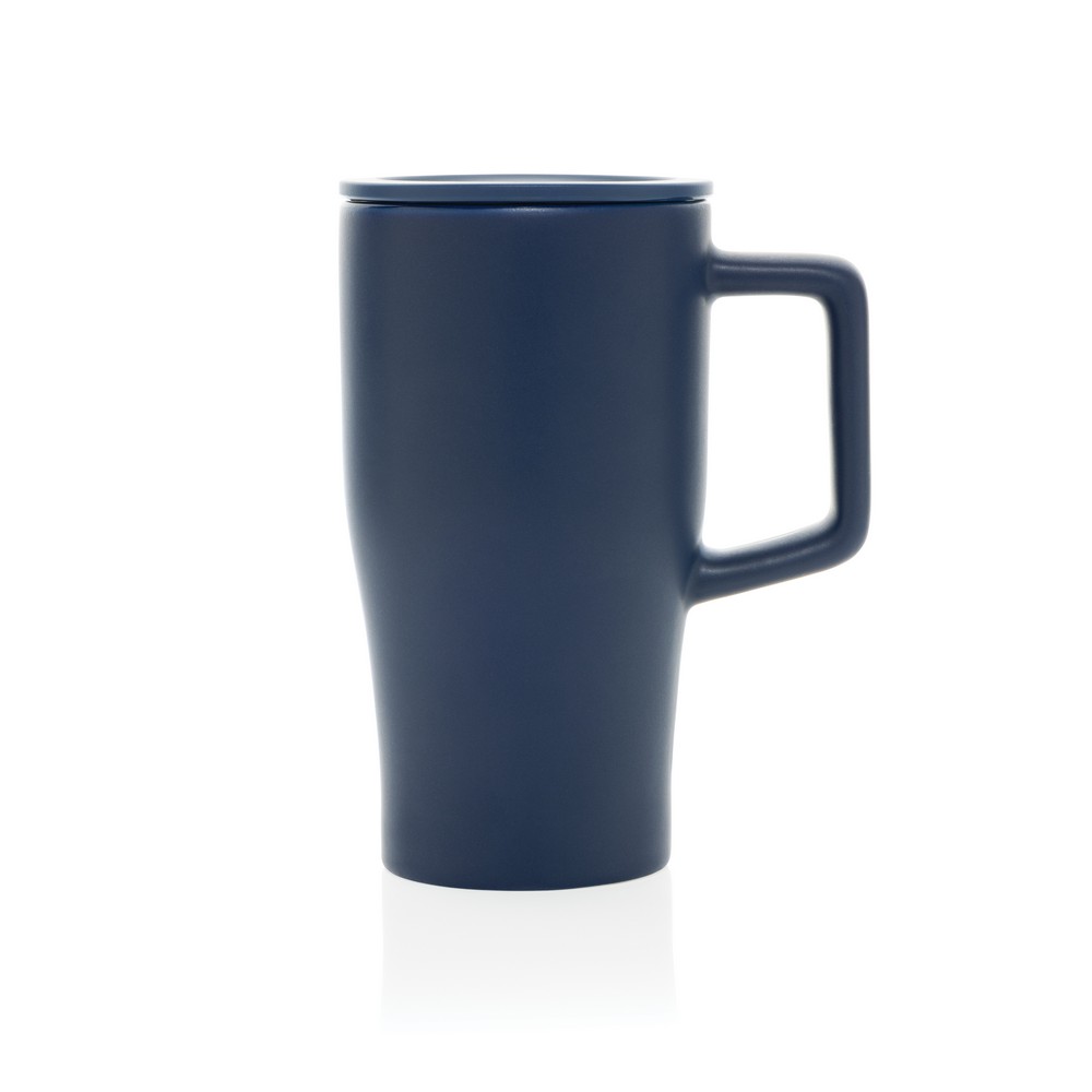 Ceramiczny kubek podrożny 490 ml Kubek podróżny 490 ml, wykonany z ceramiki, zamykane wieczko