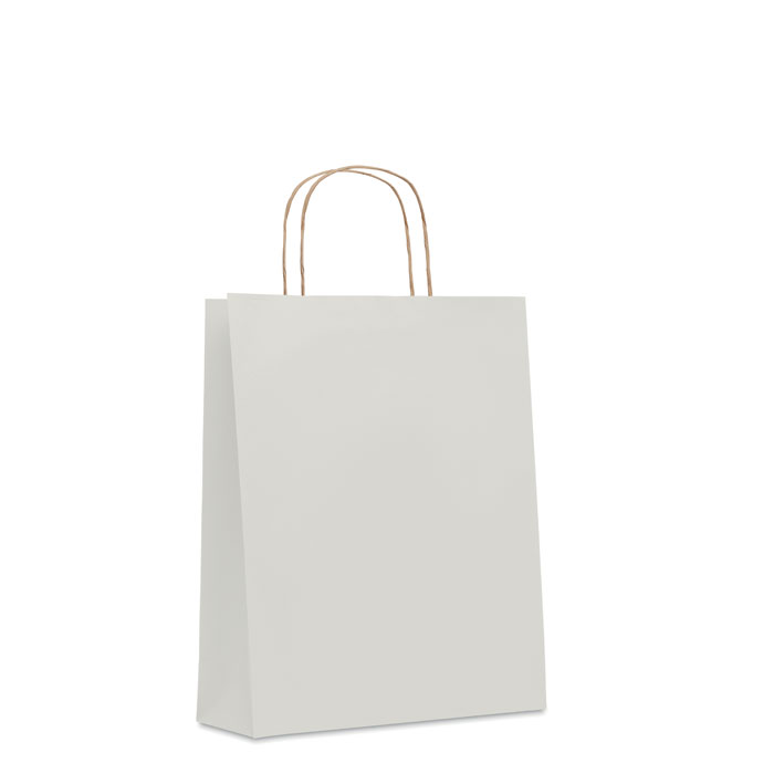 Średnia prezentowa torba Średnia torba prezentowa (50% z recyklingu). 90 gr / m². Wyprodukowane w EU.