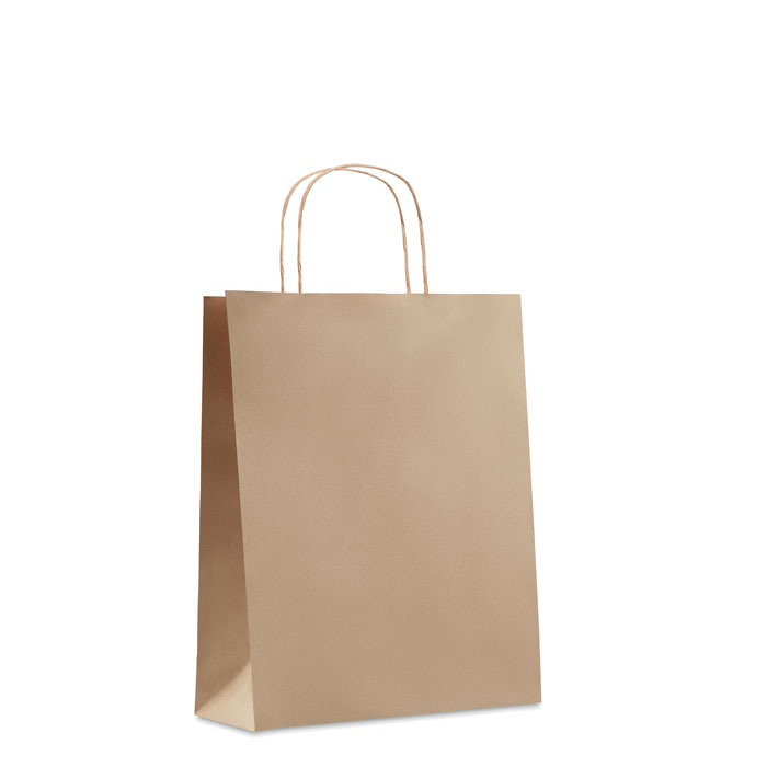 Średnia prezentowa torba Średnia torba prezentowa (50% z recyklingu). 90 gr / m². Wyprodukowane w EU.
