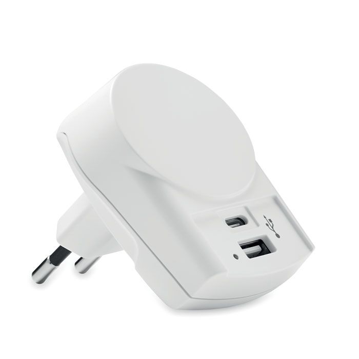 Ładowarka Euro USB (AC) 27W 27W SKROSS® Euro USB Charger (AC). Europejska ładowarka z 2 portami UBS (15W Type-C i 12W Type-A).