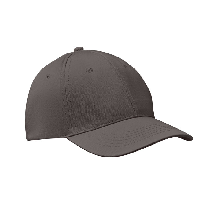 Czapka baseballowa 6 paneli 6-panelowa czapka bejsbolówka z bawełny twill 160 gr/m2 z regulowanym zapięciem na rzep. Dziurki wentylacyjne obszyte w dopasowanym kolorze. Rozmiar: 7 1/4.