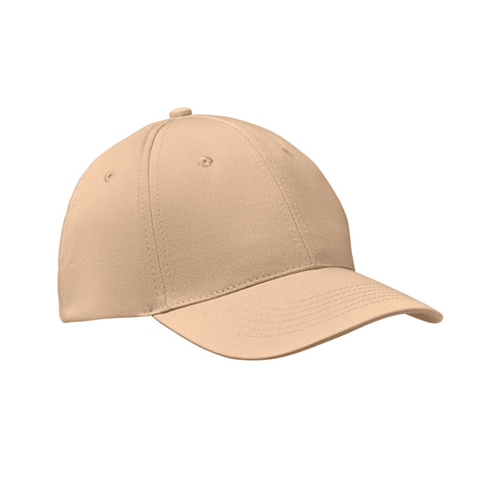 Czapka baseballowa 6 paneli 6-panelowa czapka bejsbolówka z bawełny twill 160 gr/m2 z regulowanym zapięciem na rzep. Dziurki wentylacyjne obszyte w dopasowanym kolorze. Rozmiar: 7 1/4.