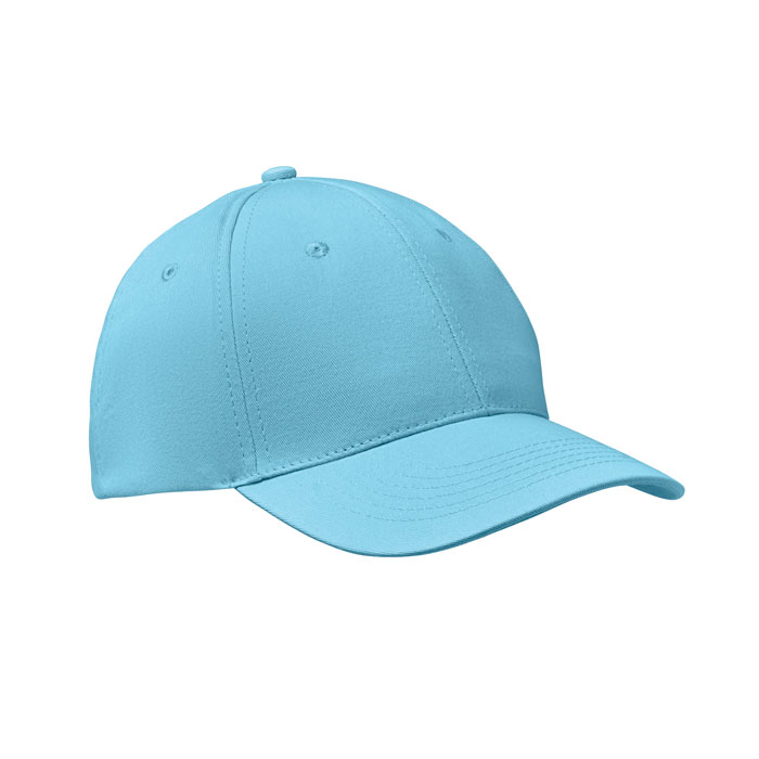 Czapka baseballowa 6 paneli 6-panelowa czapka bejsbolówka z bawełny twill 160 gr/m2 z regulowanym zapięciem na rzep. Dziurki wentylacyjne obszyte w dopasowanym kolorze. Rozmiar: 7 1/4.