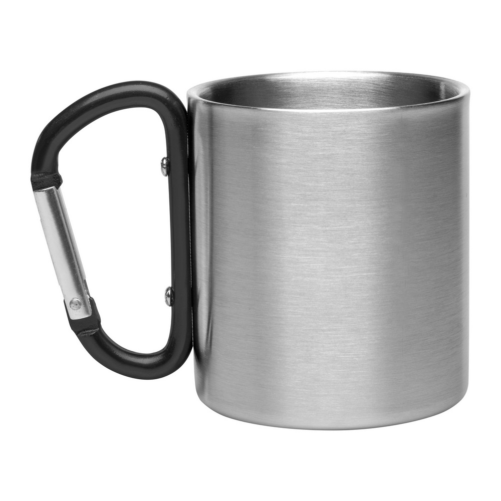 Metalowy kubek 210 ml z karabińczykiem | Easton Metalowy kubek 210 ml z karabińczykiem, podwójne ścianki