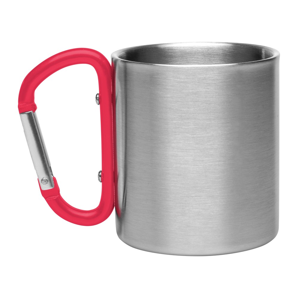 Metalowy kubek 210 ml z karabińczykiem | Easton Metalowy kubek 210 ml z karabińczykiem, podwójne ścianki