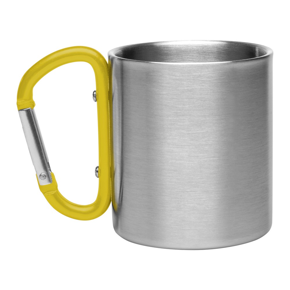 Metalowy kubek 210 ml z karabińczykiem | Easton Metalowy kubek 210 ml z karabińczykiem, podwójne ścianki