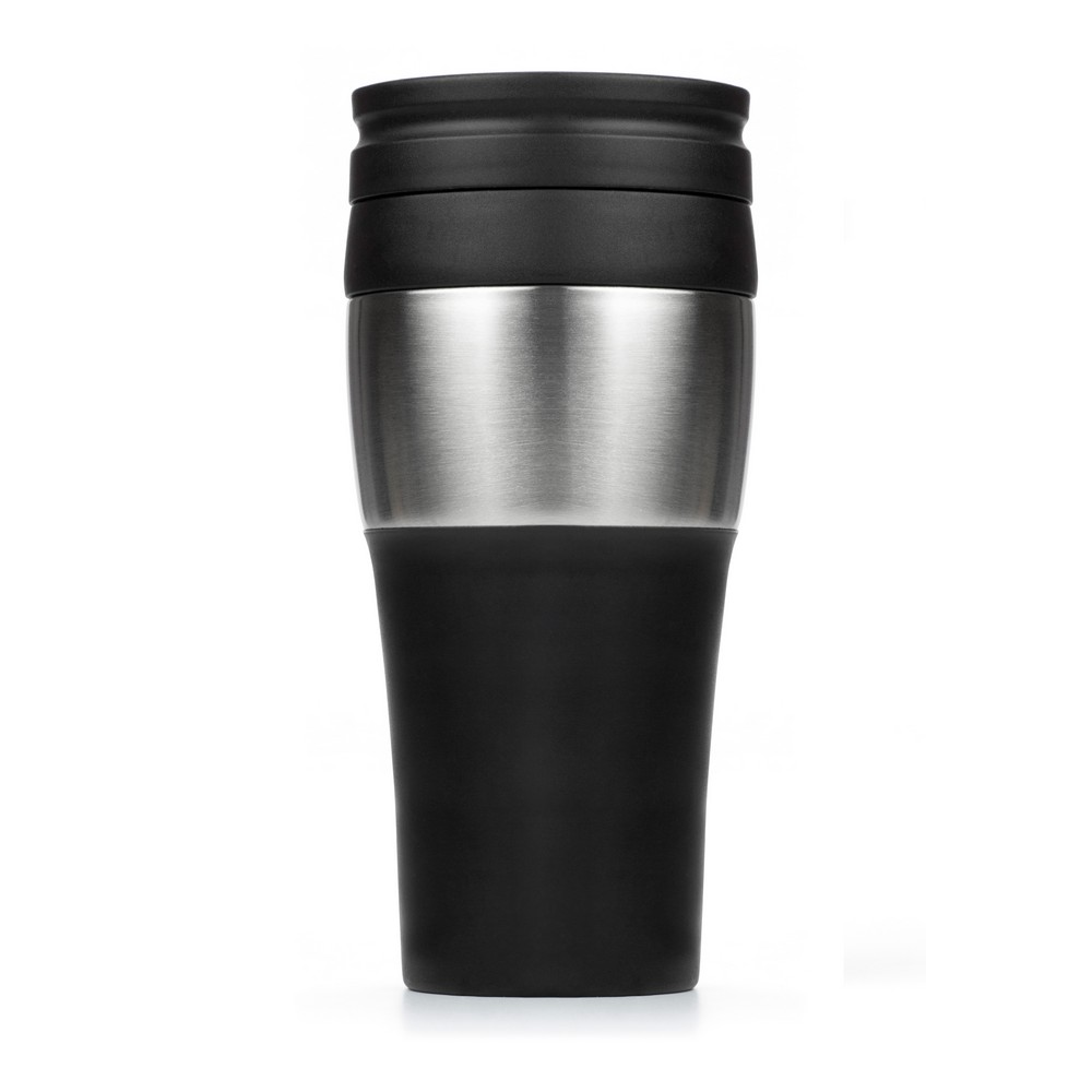 Kubek podróżny 500 ml Kubek podróżny 500 ml z plastikowymi elementami i pierścieniem ze stali nierdzewnej, klasa termiczna: D