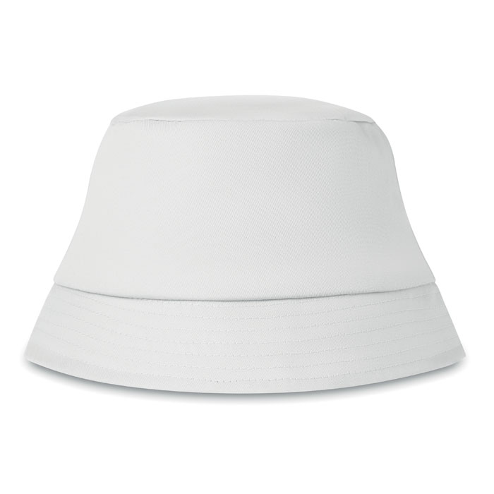Kapelusz plażowy 160 gr/m² Bawełniany kapelusz plażowy 160 gr/m². Uniwersalny rozmiar. Ten produkt posiada certyfikat OEKO-TEX® STANDARD 100.