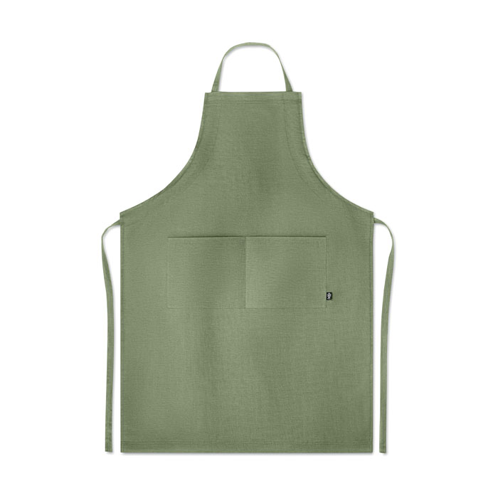 Fartuch regulowany z konopi Regulowany fartuch kuchenny z 2 przednimi kieszeniami ze 100% tkaniny konopnej. 200 gr / m².