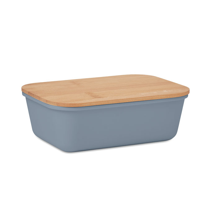 Lunchbox z bambusową pokrywką Pudełko na lunch lub kanapki z PP z bambusową pokrywką. Bambus jest produktem naturalnym, dlatego mogą wystąpić nieznaczne różnice w kolorze, wzorze i rozmiarze.