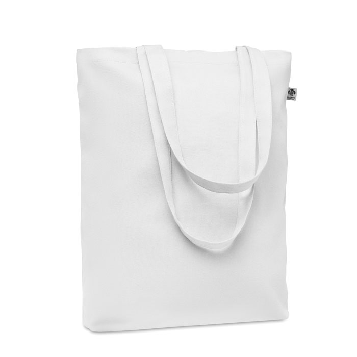 Płócienna torba 270 gr/m² Płócienna torba na zakupy z długimi uchwytami. 270 gr/m². Wykonana z bawełny organicznej. Ten produkt posiada certyfikat OEKO-TEX® STANDARD 100.