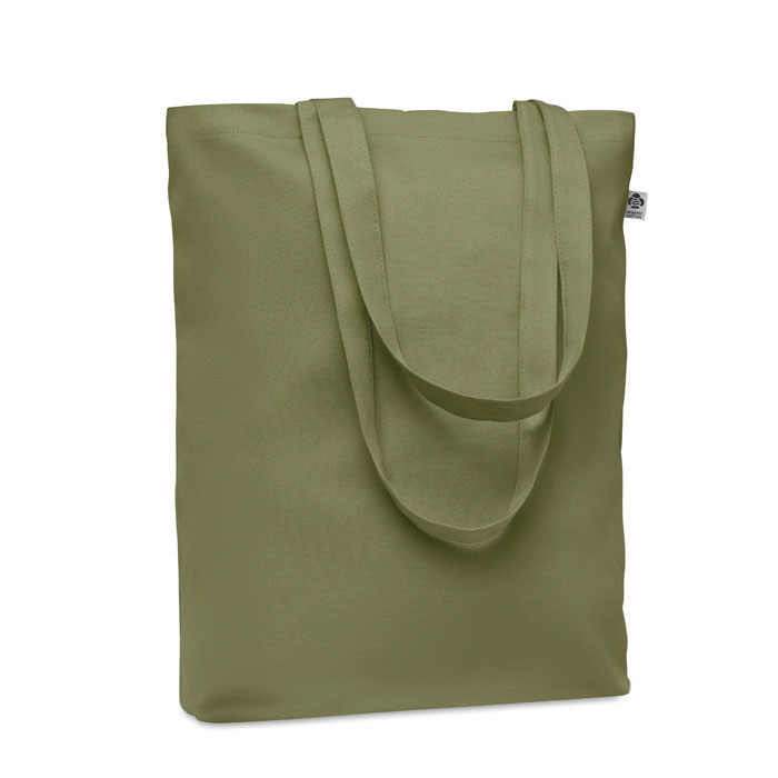 Płócienna torba 270 gr/m² Płócienna torba na zakupy z długimi uchwytami. 270 gr/m². Wykonana z bawełny organicznej. Ten produkt posiada certyfikat OEKO-TEX® STANDARD 100.