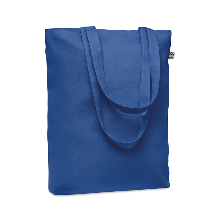 Płócienna torba 270 gr/m² Płócienna torba na zakupy z długimi uchwytami. 270 gr/m². Wykonana z bawełny organicznej. Ten produkt posiada certyfikat OEKO-TEX® STANDARD 100.