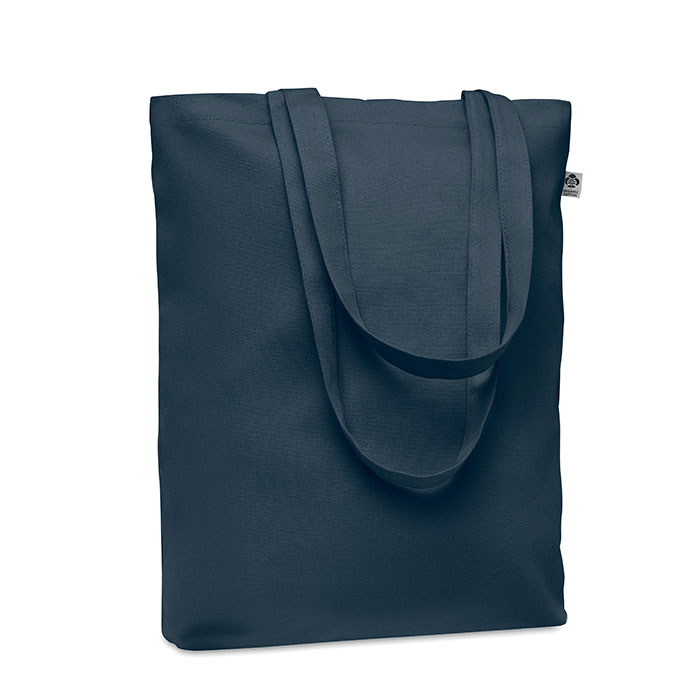 Płócienna torba 270 gr/m² Płócienna torba na zakupy z długimi uchwytami. 270 gr/m². Wykonana z bawełny organicznej. Ten produkt posiada certyfikat OEKO-TEX® STANDARD 100.