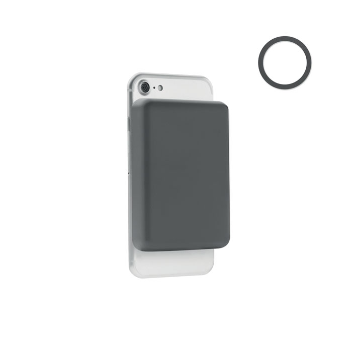 Ładowarka magnetyczna 15W Magnetyczna ładowarka bezprzew 15W, power bank 5000 mAh Wyjście: DC9V/1.1A 18W do szybkiego ładowania. Kompatybilny z iPhone® 12 i nowszym. Pierścień do ładowania niemagnetycznych telefonów. Wejście/Wyjście: Typ-C. (Power Delivery) do ładowania najnowszych laptopów.